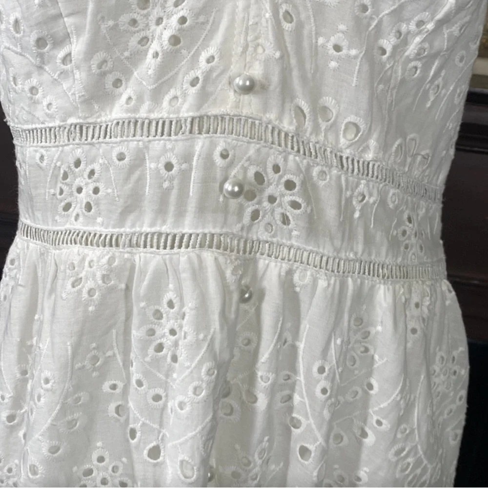 Hand Dyed Tie-Dye Eyelet Maxi Dress - Picture 6 of 12